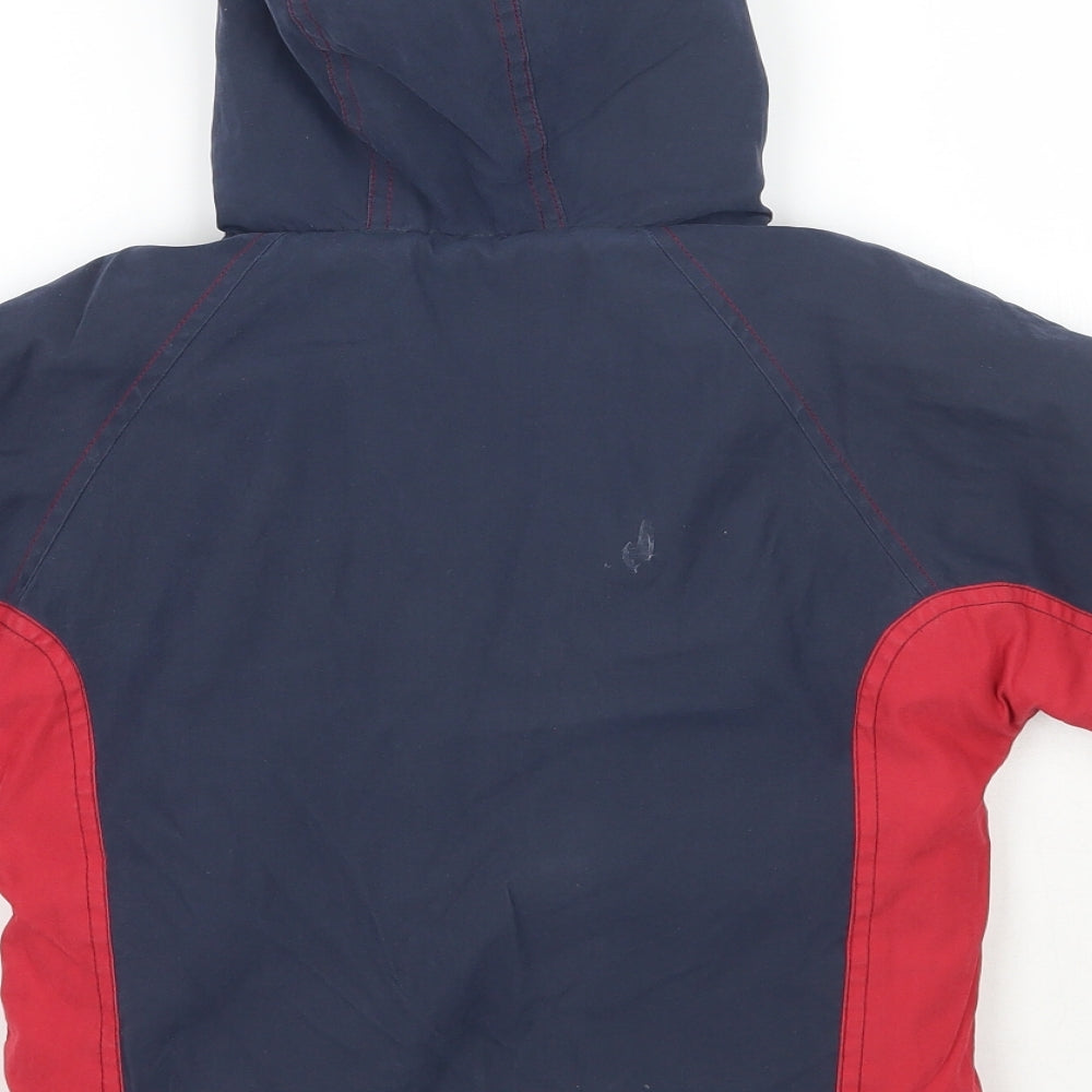 Brand and care label for navigator boys’ blue jacket coat, size 2, years