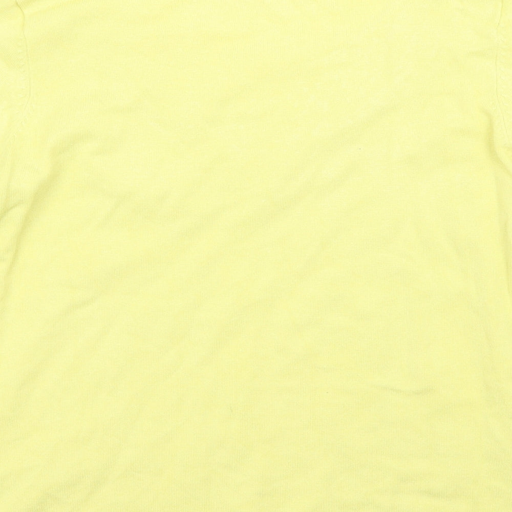 M&Co Womens Yellow Pullover Jumper Size 14