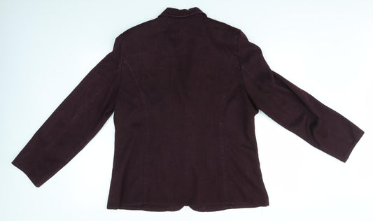 POLA OY Womens Purple Jacket Size 16