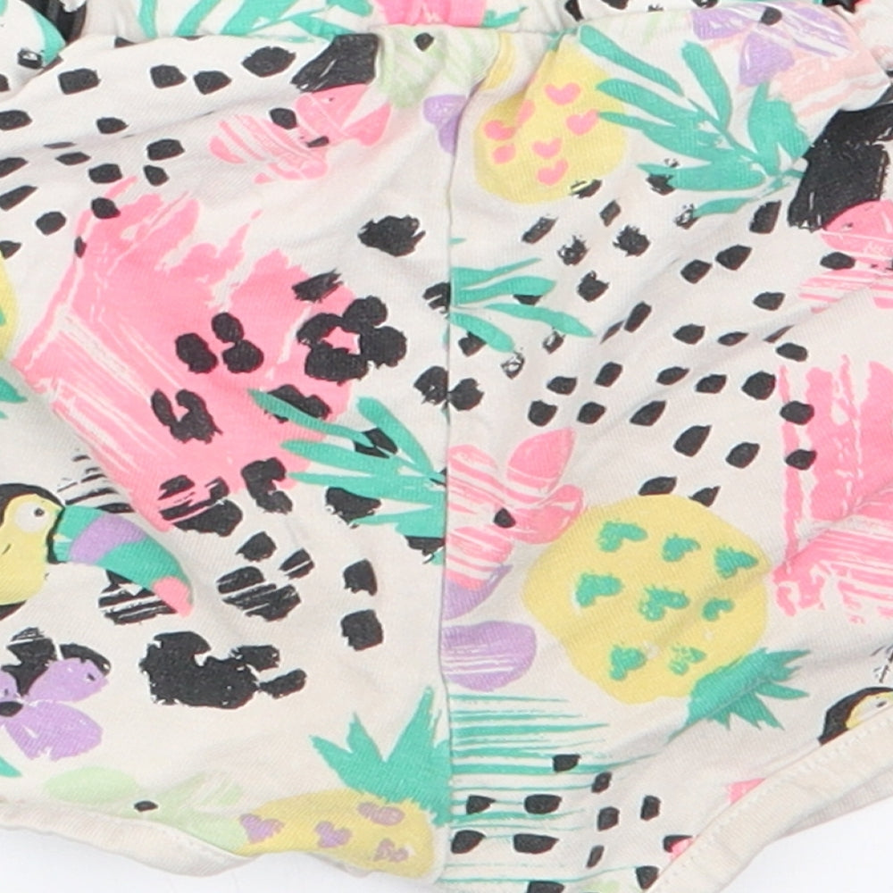 George Girls Ivory Animal Print Sweatpants Trousers Size 12-18 Months - Tropical print