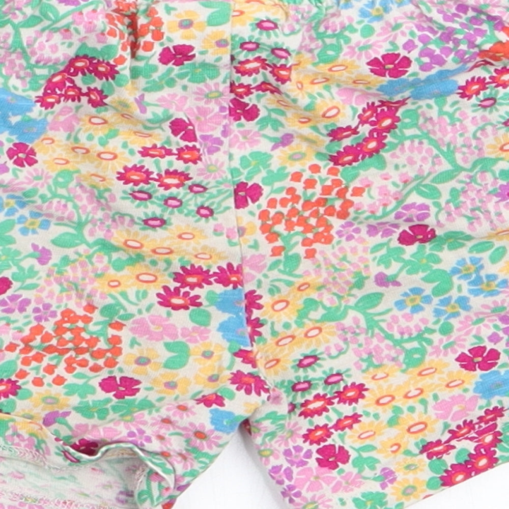 NEXT Girls Multicoloured Floral Sweat Shorts Size 2-3 Years