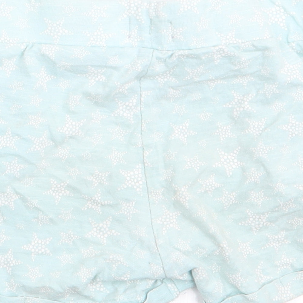 Florence and Fred Girls Green Geometric Sweat Shorts Size 3-4 Years - Star Print