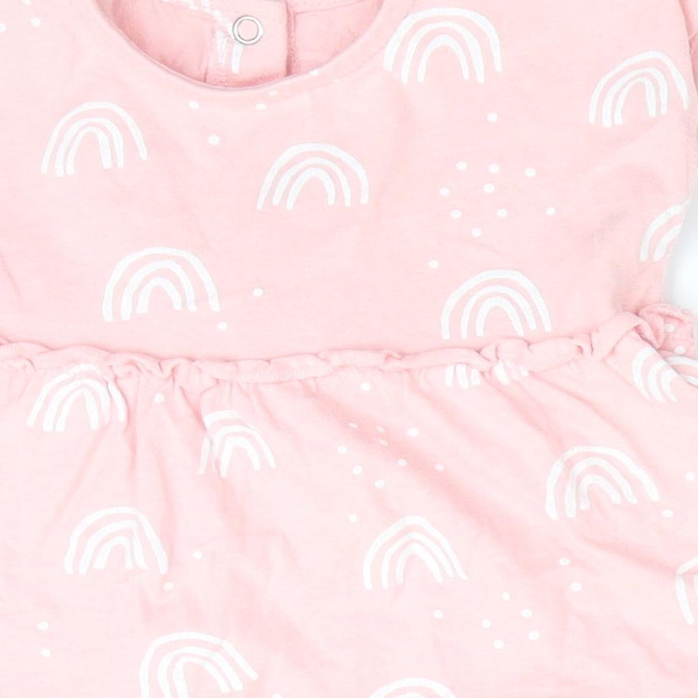 George Girls Pink Geometric A-Line Size 3-6 Months