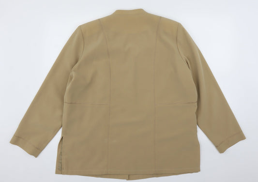 ELVI Womens Beige Jacket Sport Coat Size 18