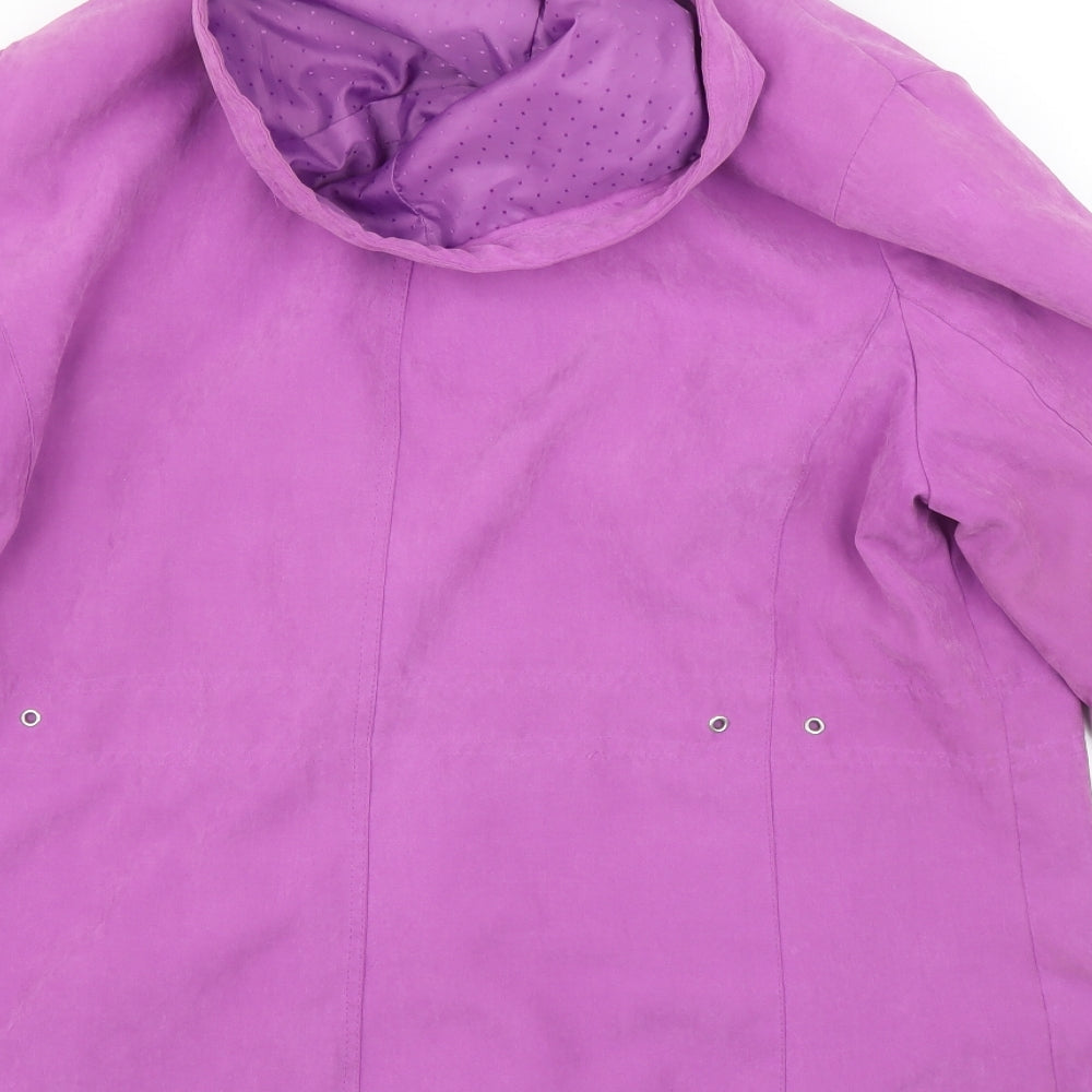 BM Womens Purple Overcoat Coat Size M