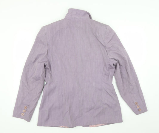 Principles Womens Purple Jacket Suit Jacket Size 14