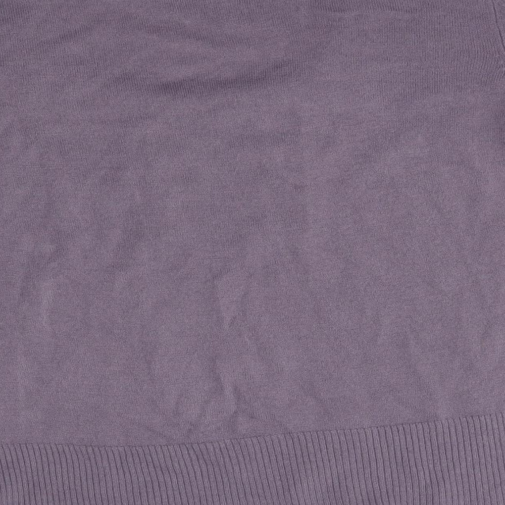 M&Co Womens Purple Pullover Jumper Size L
