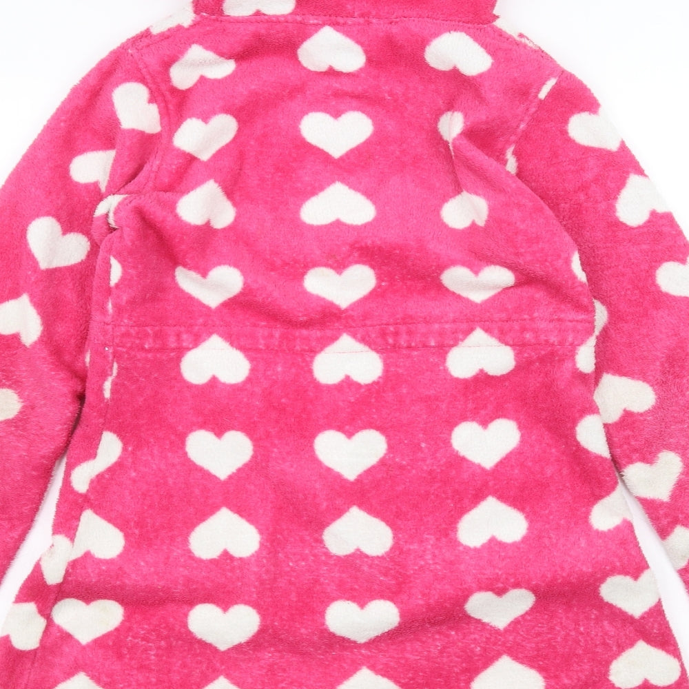 Brand and care label for E-vie women’s pink polka dot full zip hoodie, size UK 8