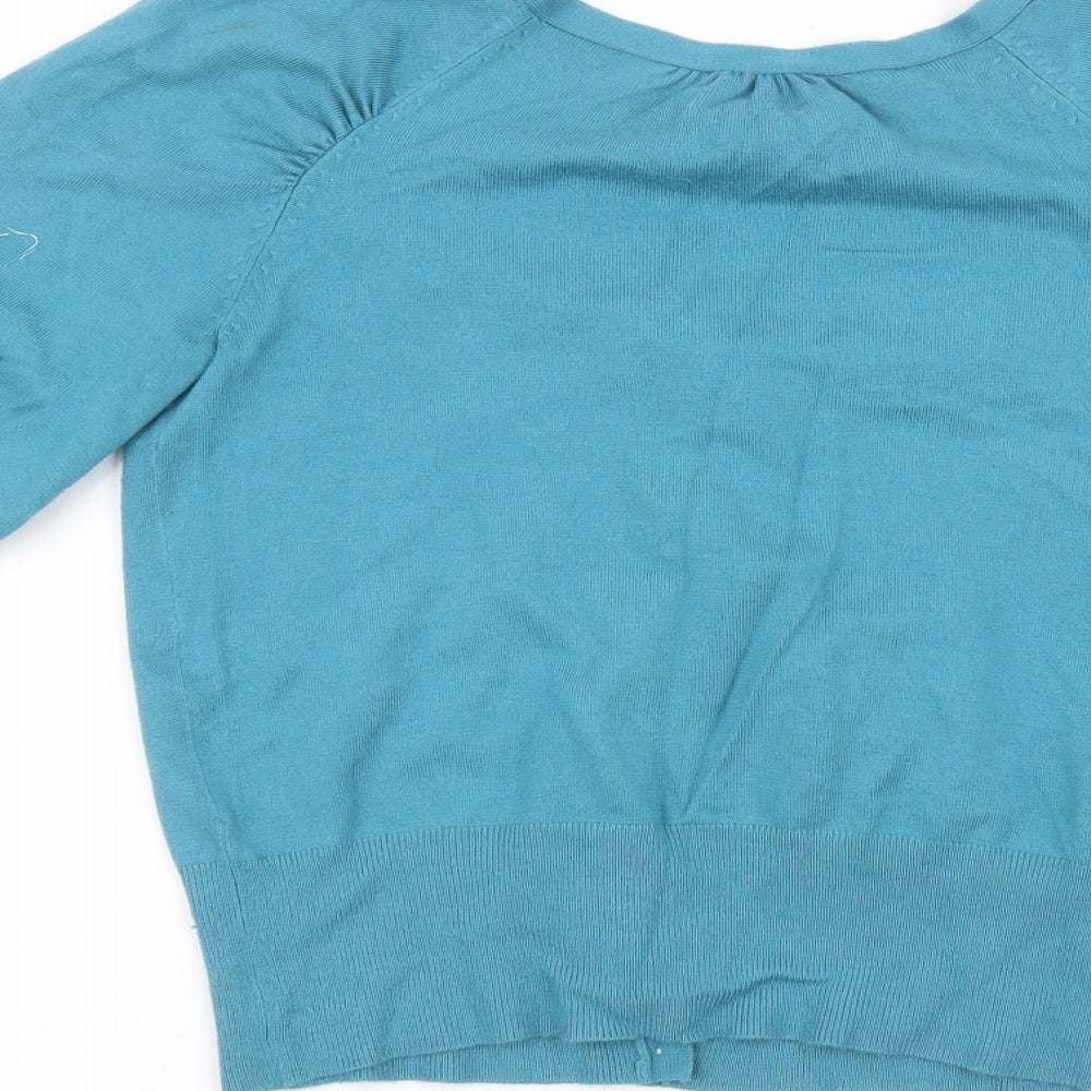 Preworn Womens Blue Cardigan Jumper Size 10