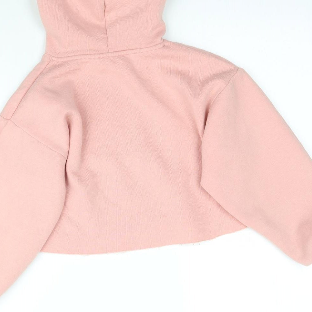 Candy Couture Girls Pink Pullover Hoodie Size 9 Years - Cropped