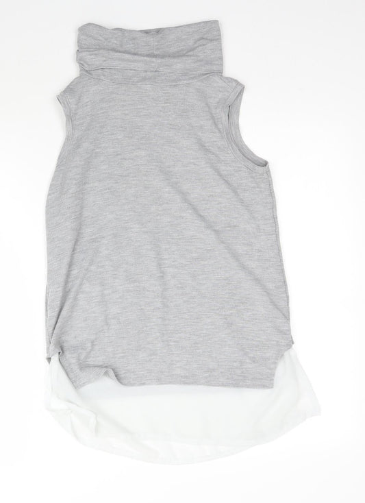 Select Womens Grey Basic T-Shirt Size 10