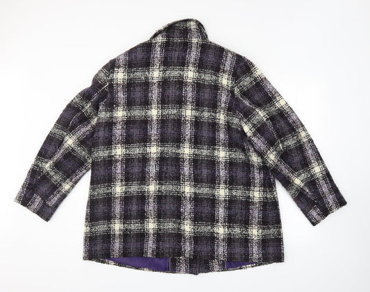 Classic Womens Multicoloured Overcoat Coat Size 20