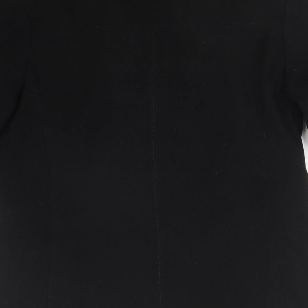 Joella Di Marco Womens Black Overcoat Jacket Size S