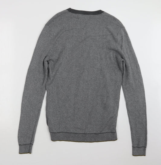 Mason Cinqcent Mens Grey Knit Pullover Jumper Size S