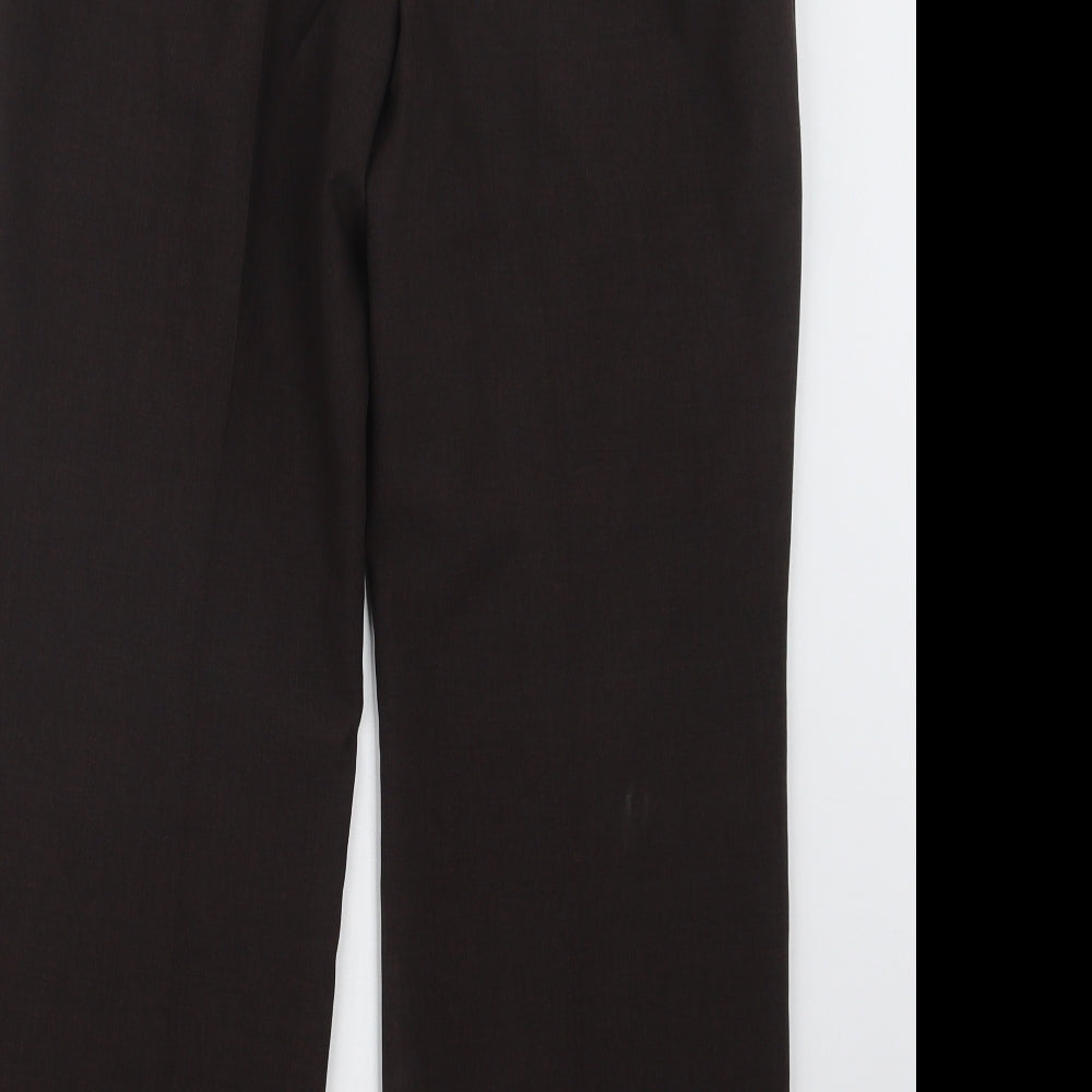 Marks and Spencer Womens Brown Trousers Size 12 L27 in