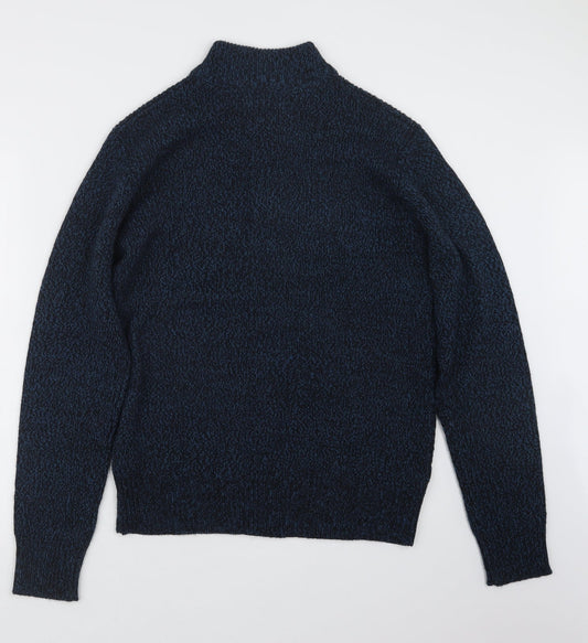 Studio Mens Blue Knit Pullover Sweatshirt Size M