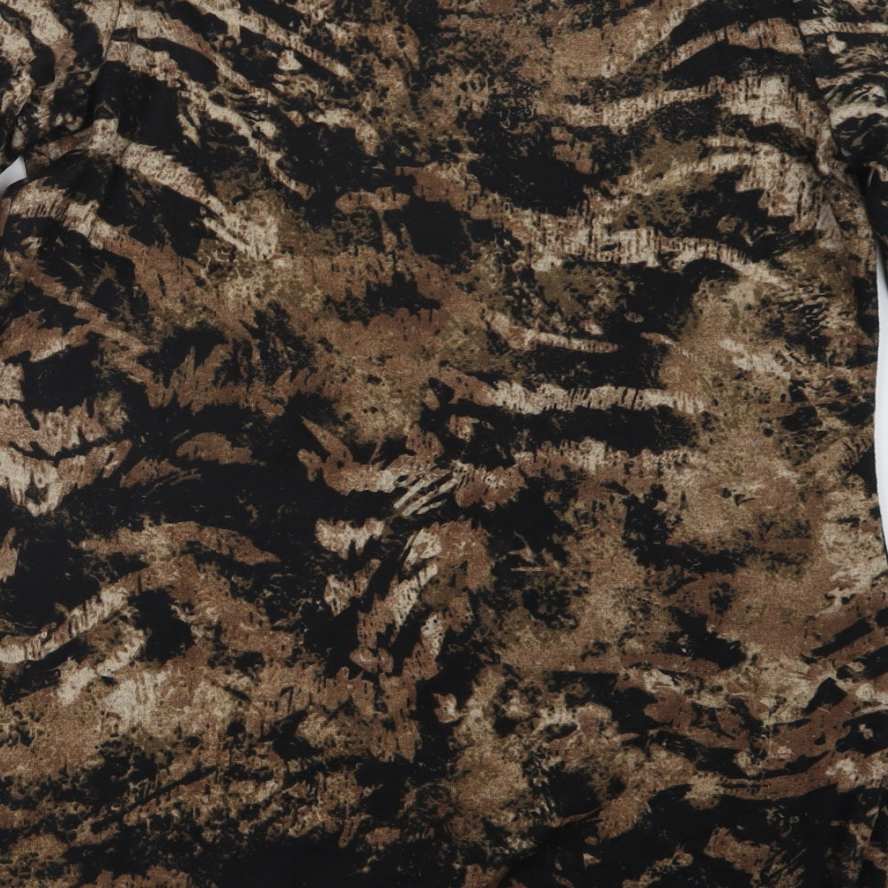 Mr Max Womens Blue Geometric Pullover Jumper Size M