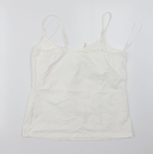 E-vie Womens White Basic Tank Size 18