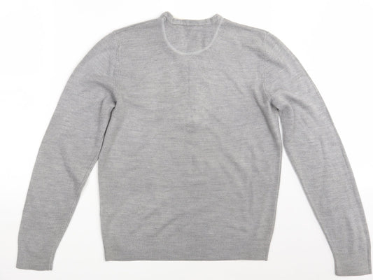 Burtomn Mens Grey Pullover Jumper Size M