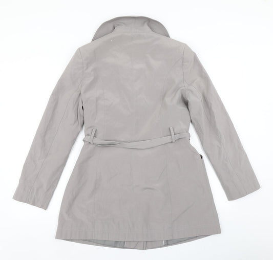 BHS Womens Grey Overcoat Coat Size 10