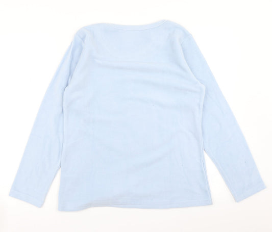 Love To Dream Womens Blue Solid Top Pyjama Top Size 8