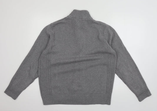 Blue Harbour Mens Grey Knit Pullover Jumper Size L