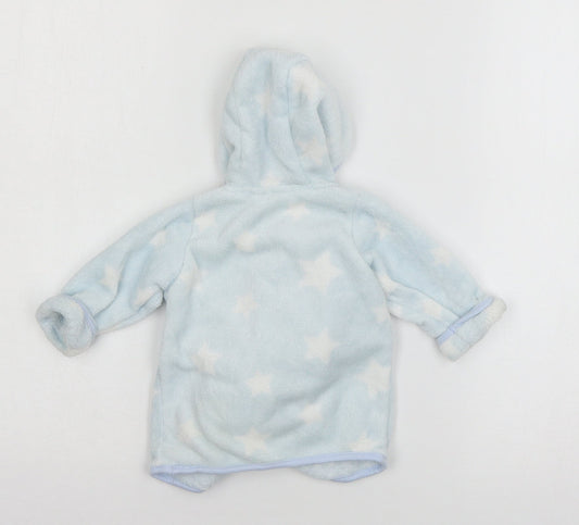 Peacocks Boys Blue Geometric Microfibre Cami Robe Size 0-3 Months