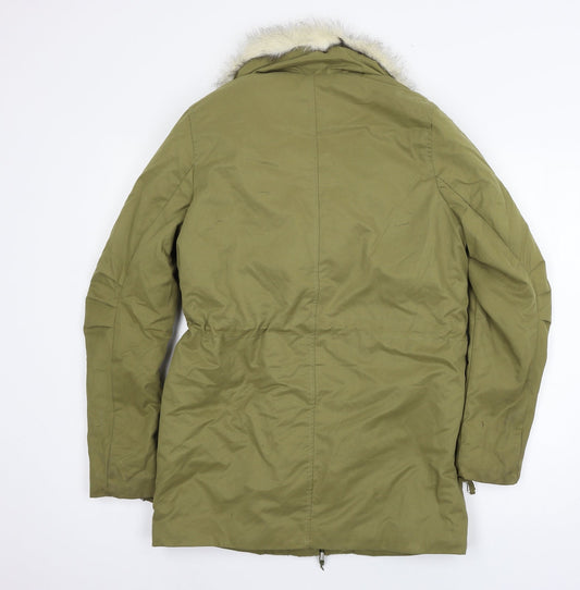 H&M Womens Green Parka Coat Size 4