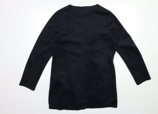 Tailya Womens Black Overcoat Jacket Size XL