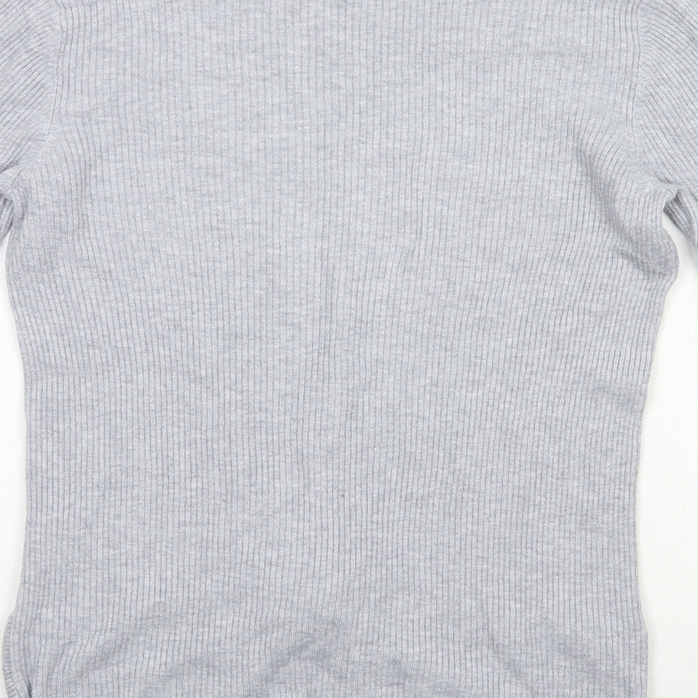 Very Womens Grey Knit Pullover Jumper Size 10 - Knot