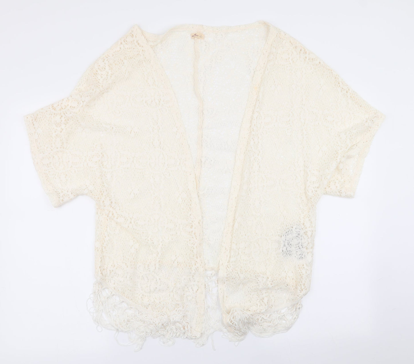 Hollister Womens Beige Geometric  Cardigan Jumper Size M