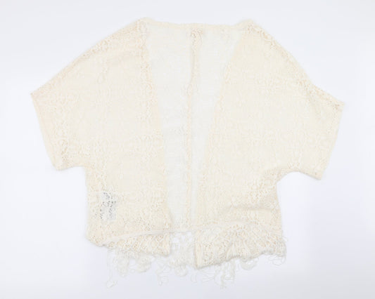 Hollister Womens Beige Geometric  Cardigan Jumper Size M