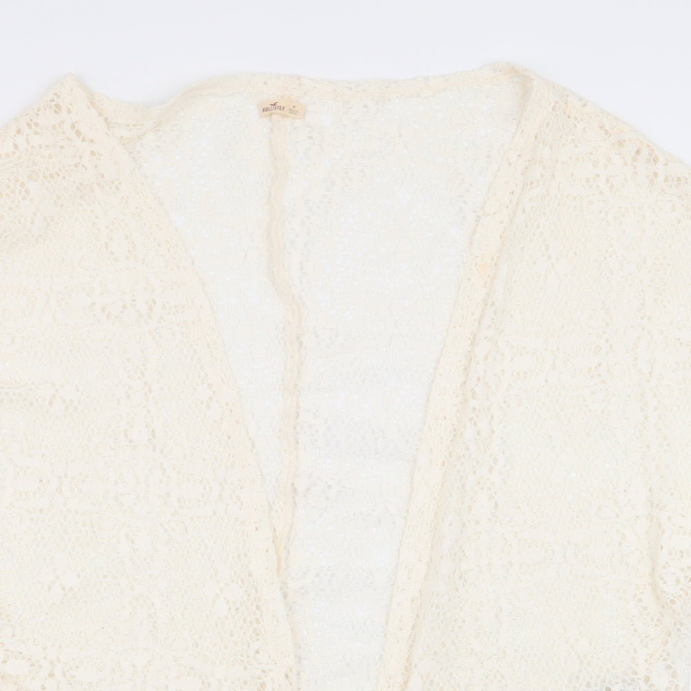 Hollister Womens Beige Geometric  Cardigan Jumper Size M