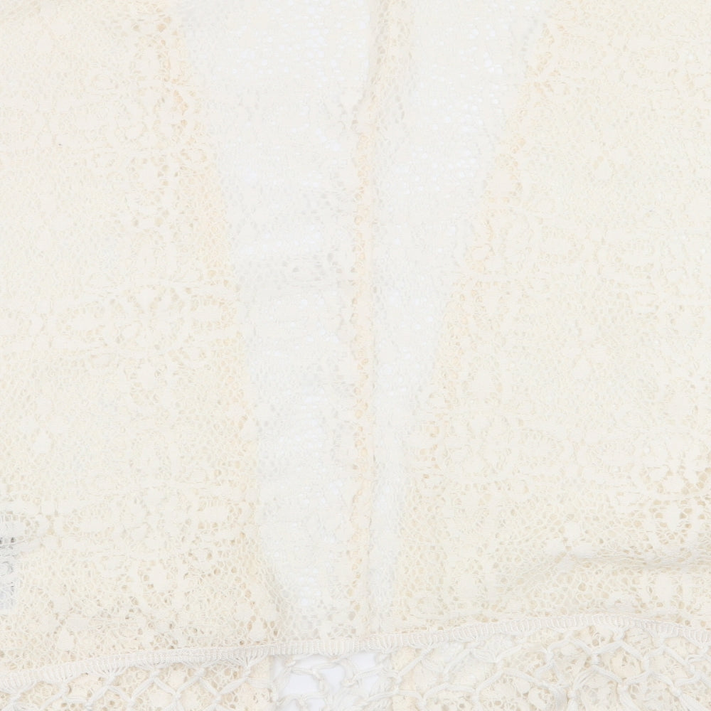 Hollister Womens Beige Geometric  Cardigan Jumper Size M