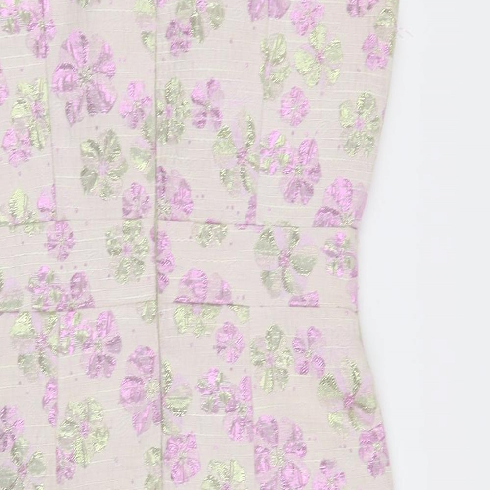 Uttam Boutique Womens Multicoloured Floral Fit & Flare Size 8