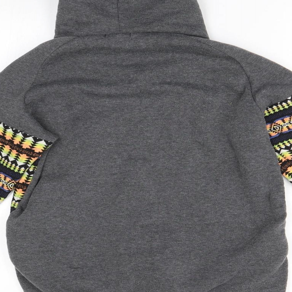 Zy Fg Free Boys Multicoloured Geometric Pullover Hoodie Size M