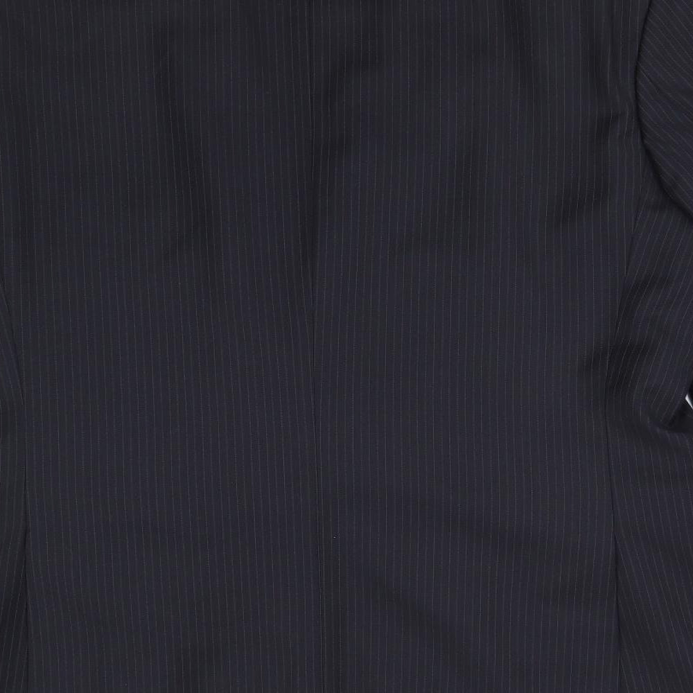 Burton Mens Black Striped Jacket Suit Jacket Size 46
