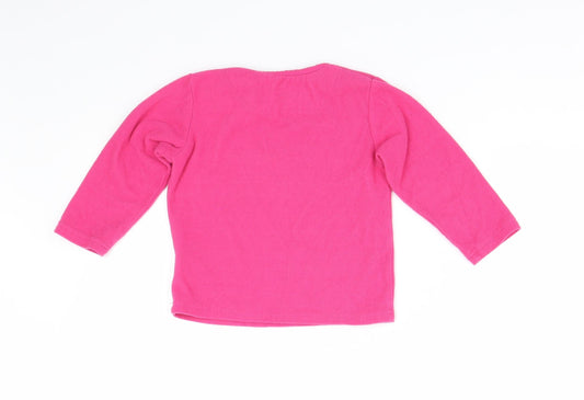 YD Girls Pink Fleece Top Pyjama Top Size 2-3 Years