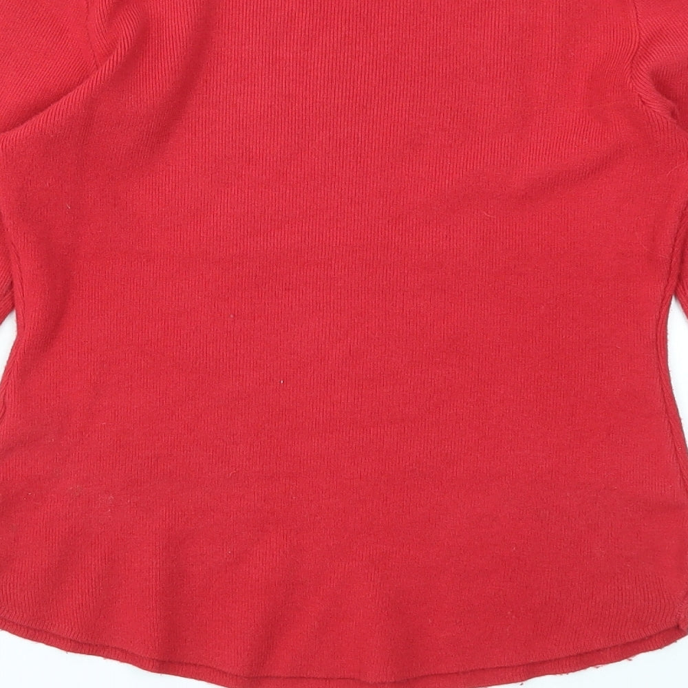 SWEEWE Womens Red Pullover Jumper Size S