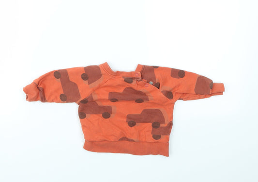 NEXT Boys Orange Geometric Pullover Jumper Size 0-3 Months