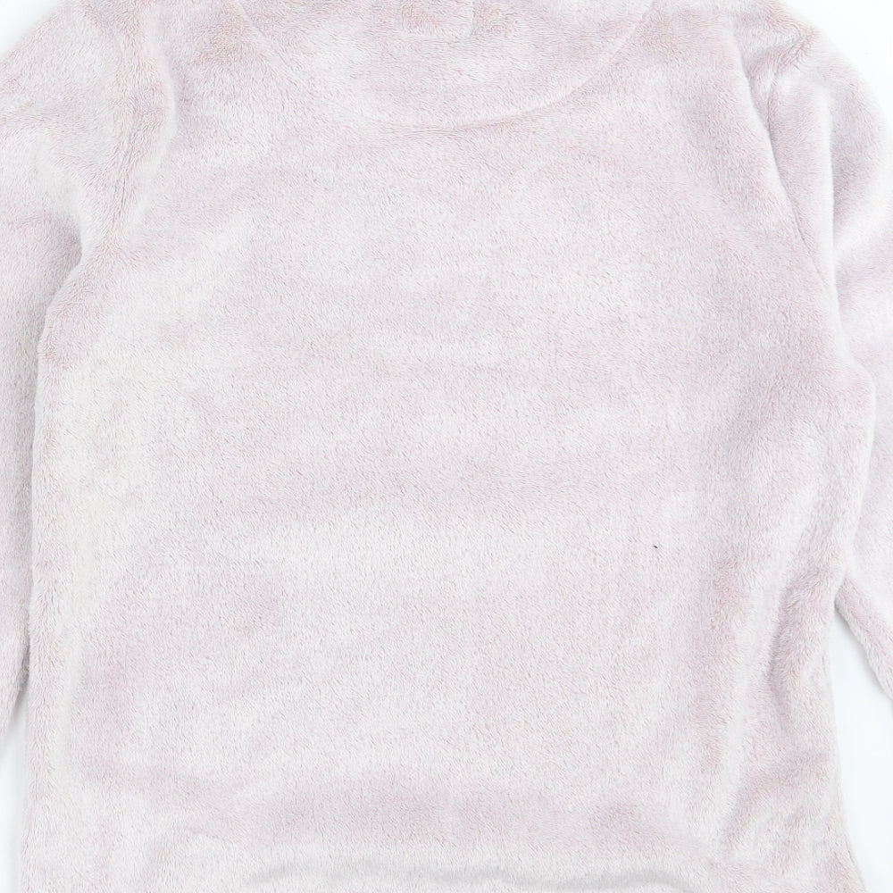 Primark Womens Pink Solid Fleece Top Pyjama Top Size M - Disney
