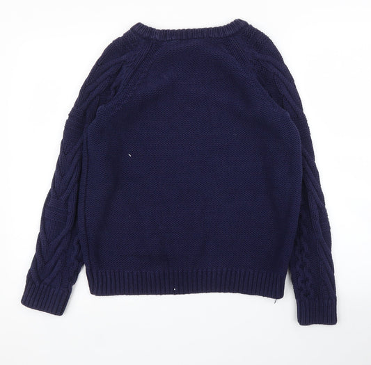 Monkl Mens Blue Pullover Jumper Size S