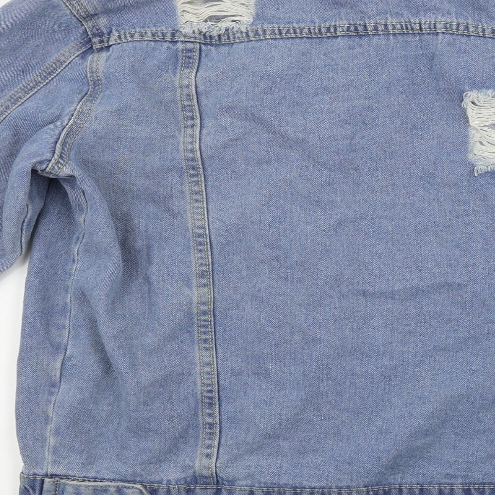 Preworn Womens Blue Jacket Coat Size L