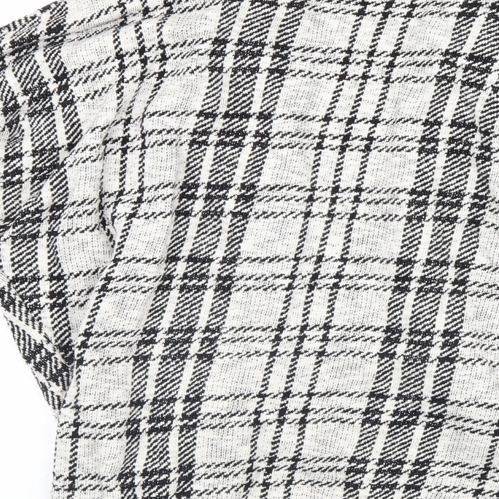 VERO MODA Womens Multicoloured Check Pullover Jumper Size M