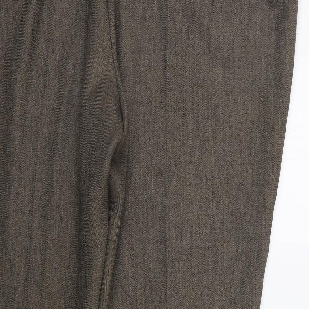 Marks and Spencer Womens Brown Trousers Size 18 L25 in