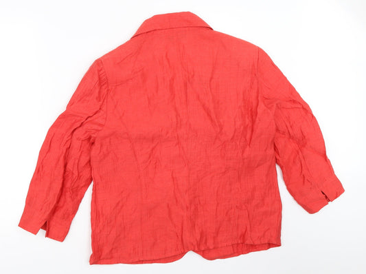 Gerry Weber Womens Red Jacket Blazer Size 16