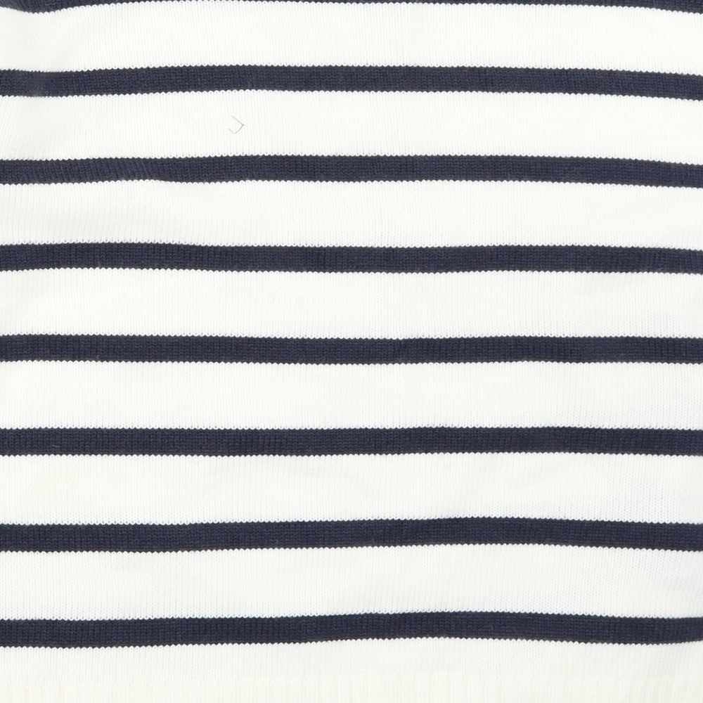 George Womens Ivory Striped Pullover Jumper Size S