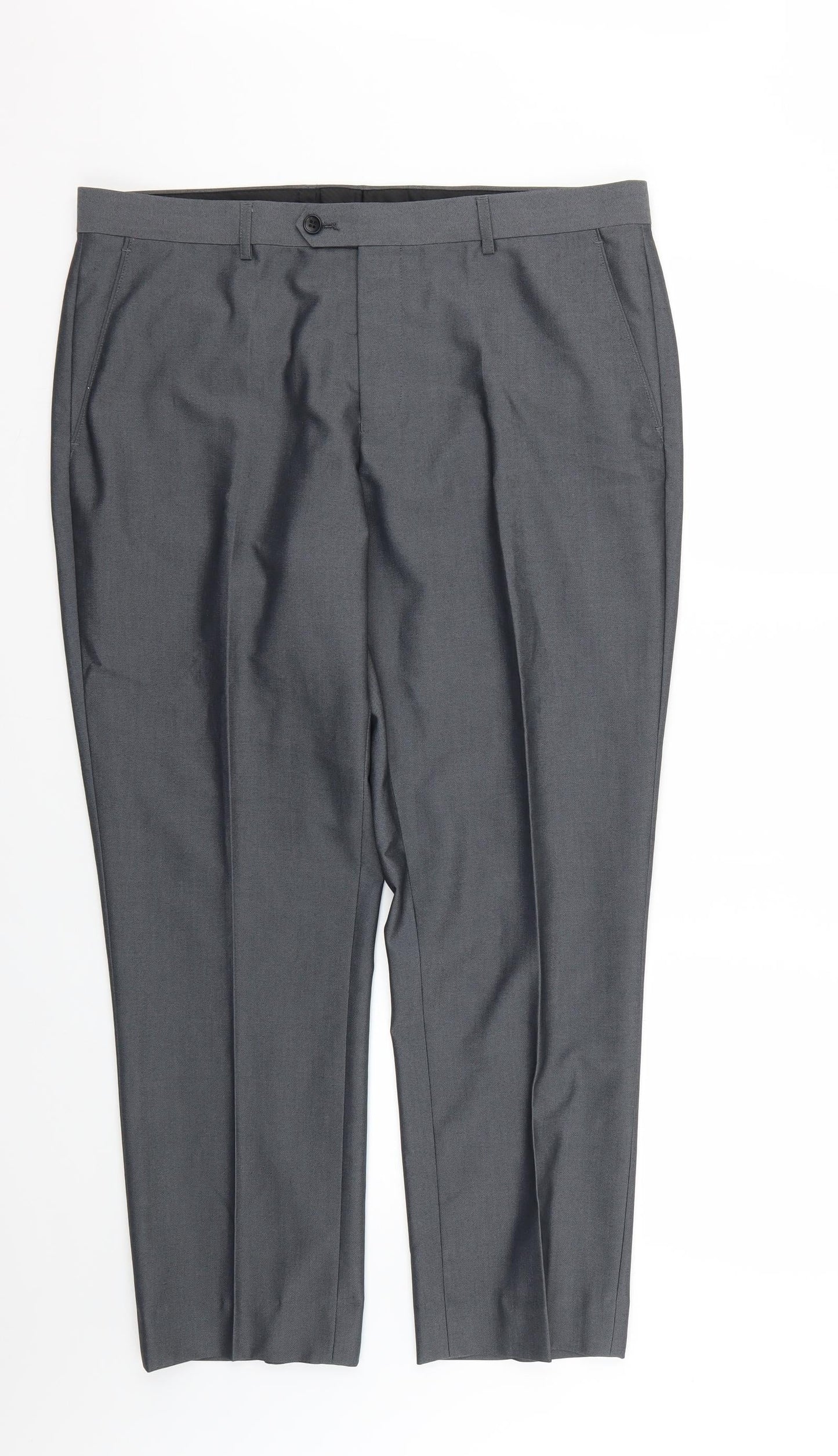 Fellini Mens Grey   2 Piece Suit Trousers Size S L26 in