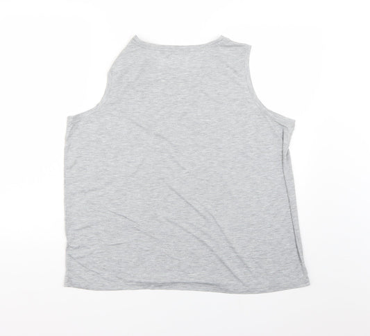the relaxed Womens Grey Basic Tank Size 18