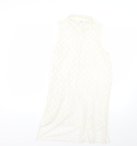 River Island Womens Beige Basic Button-Up Size 10